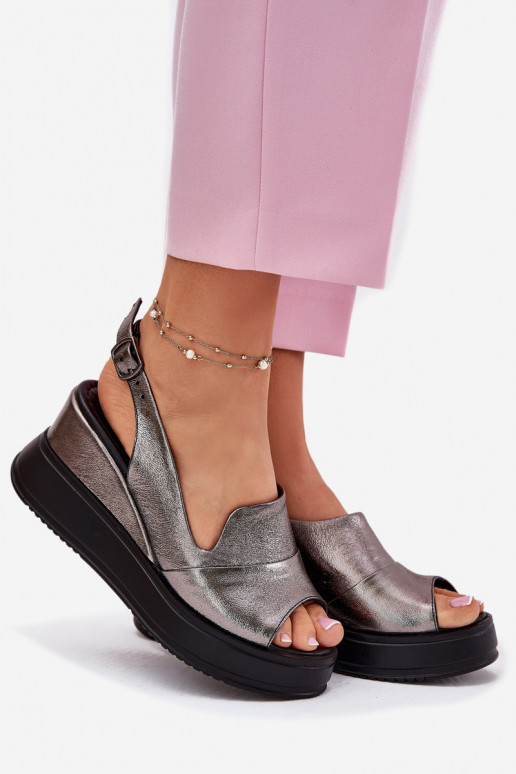 Dames grijze platformsandalen Artiker 54C0402