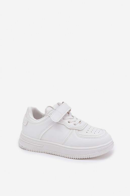 Kinderen witte sneakers van kunstleer Liora