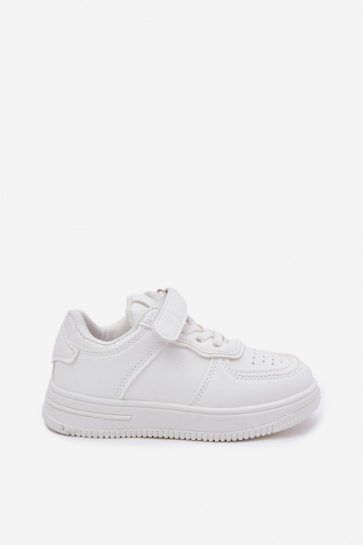 Kinderen witte sneakers van kunstleer Liora