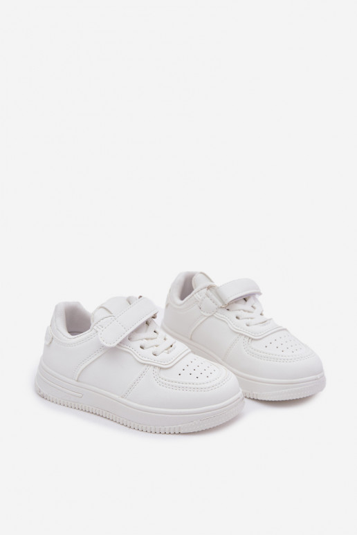 Kinderen witte sneakers van kunstleer Liora
