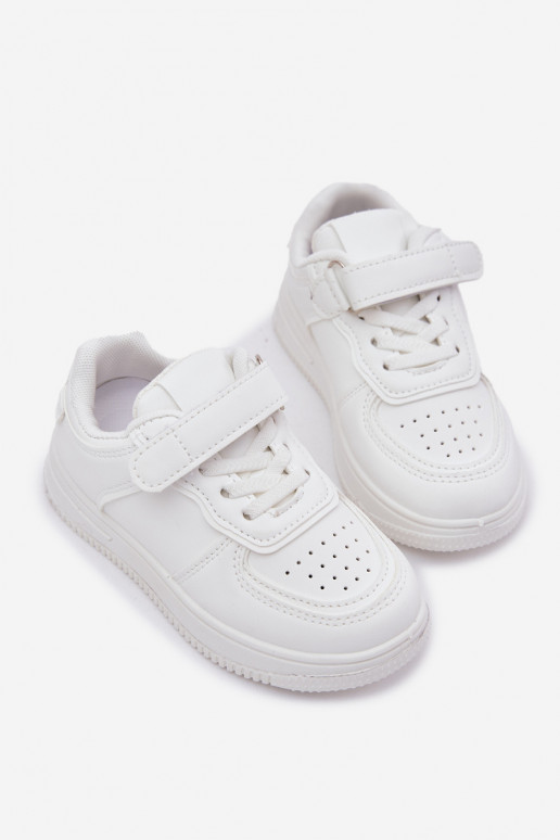 Kinderen witte sneakers van kunstleer Liora