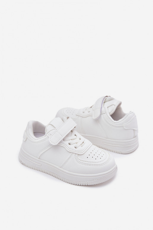 Kinderen witte sneakers van kunstleer Liora