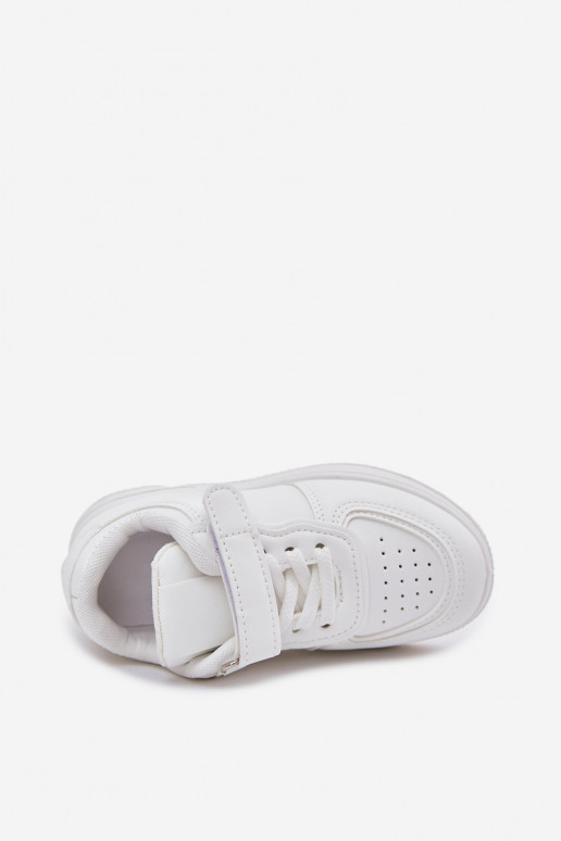 Kinderen witte sneakers van kunstleer Liora