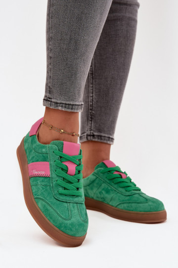 Groene dames suède sneakers Vinceza 79576 2