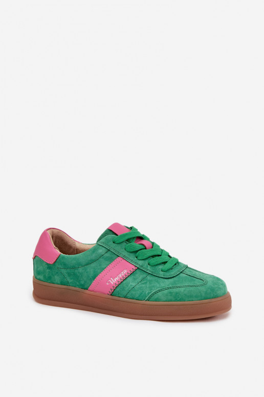 Groene dames suède sneakers Vinceza 79576