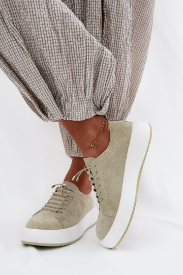 schoenen Sneakers model schoenen met platformOpturalnego van suèdeu mint kleuren Blushy
