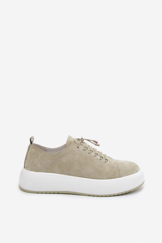 schoenen Sneakers model schoenen met platformOpturalnego van suèdeu mint kleuren Blushy