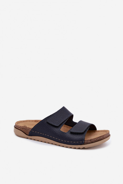 Leren pantoffels Dames Inblu AA0005GU donkerblauIn