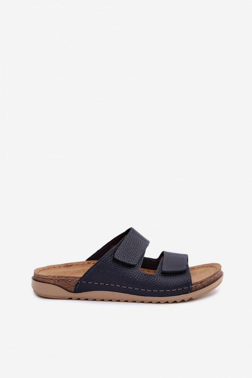 Leren pantoffels Dames Inblu AA0005GU donkerblauIn