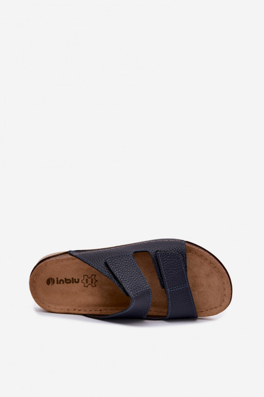Leren pantoffels Dames Inblu AA0005GU donkerblauIn