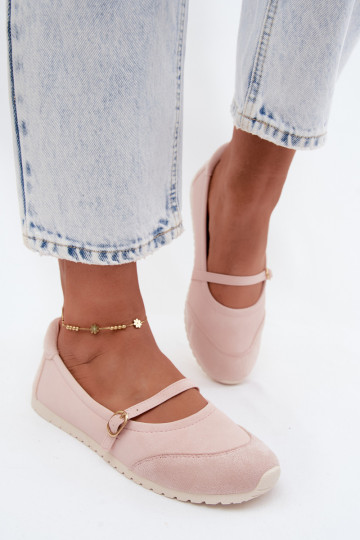 Ballerinas Sportieve stijl met riemen roze Charmy