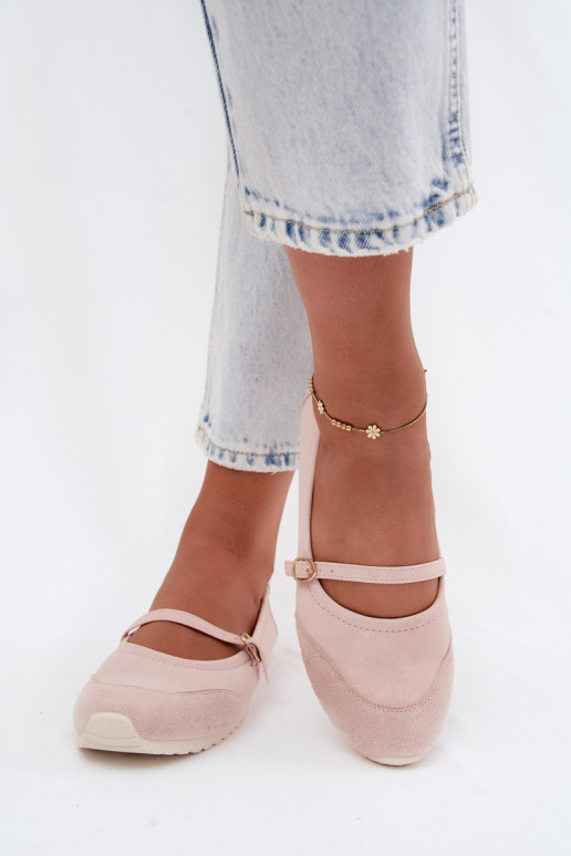 Ballerinas Sportieve stijl met riemen roze Charmy