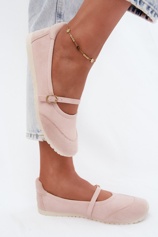 Ballerinas Sportieve stijl met riemen roze Charmy