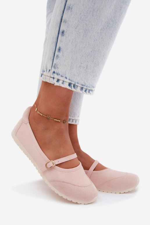 Ballerinas Sportieve stijl met riemen roze Charmy