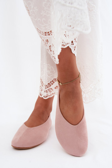 Ballerina's in roze faux suede Camdena 2