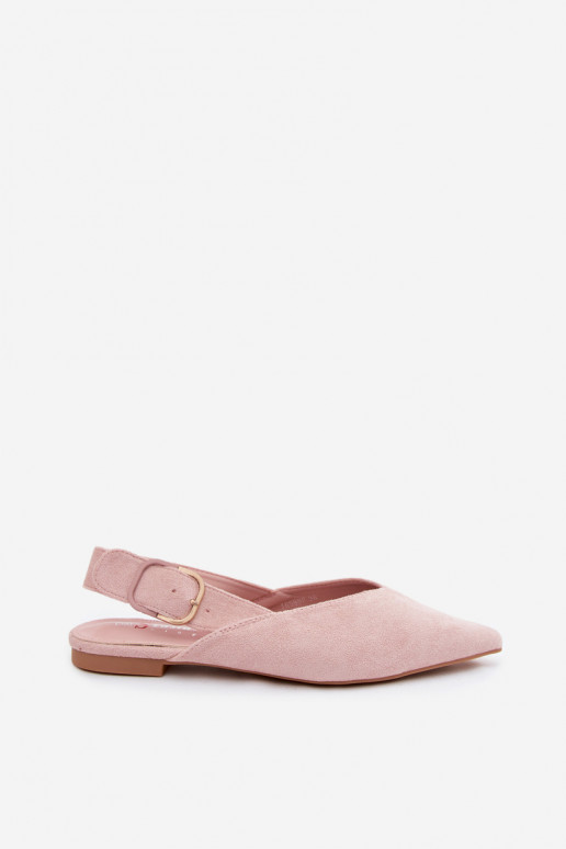Roze ballerina's met gespen Tanelia