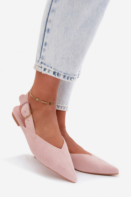 Roze ballerina's met gespen Tanelia