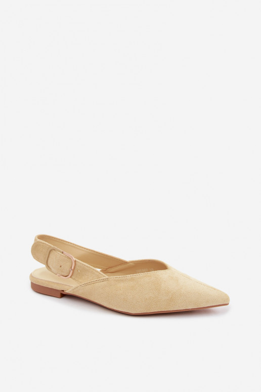 Gele ballerina's met gespen Tanelia