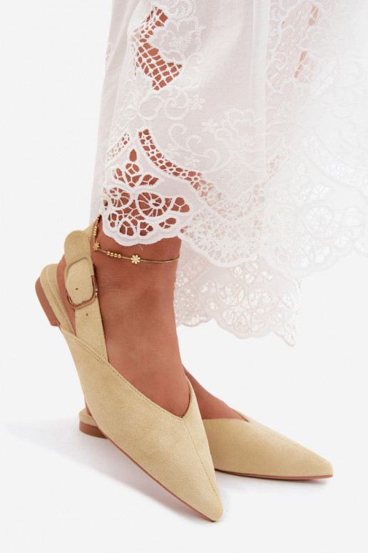 Gele ballerina's met gespen Tanelia