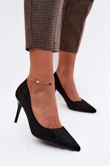 Zwarte hoge hakken van faux suede Tropessa 2