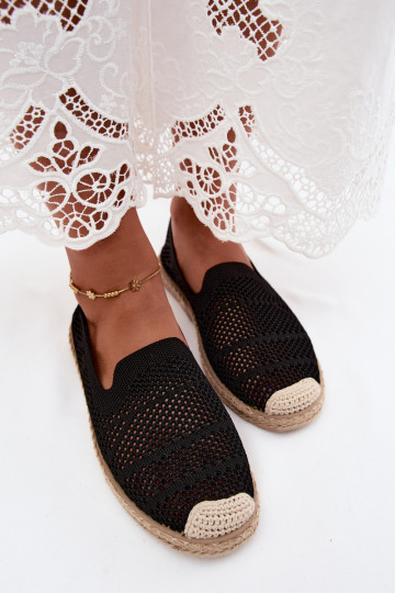 Zwarte kanten espadrilles Candessa 2