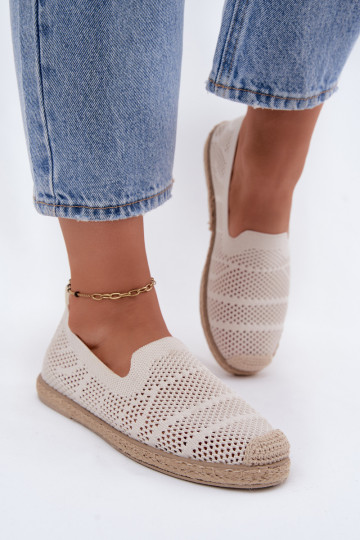 Ajuinen ivoorkleurige espadrilles Candessa