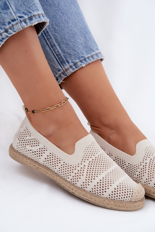 Ajuinen ivoorkleurige espadrilles Candessa