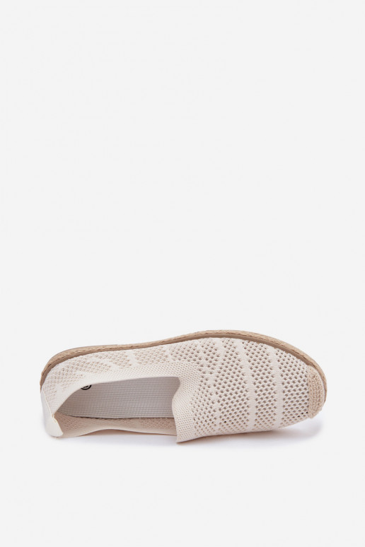 Ajuinen ivoorkleurige espadrilles Candessa