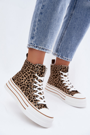 Casual schoenen met enkels en luipaardprint Inildrose 2
