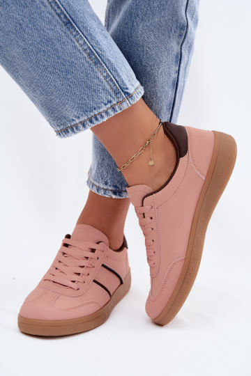 Sneakers van faux leather in roze Corelle 2