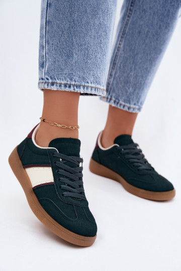 Dames sneakers in flesgroen faux leather Corelle