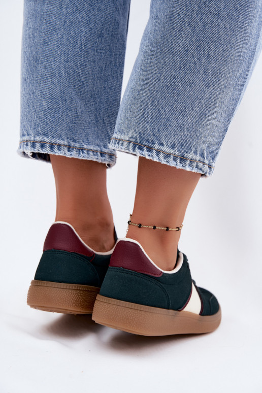 Dames sneakers in flesgroen faux leather Corelle
