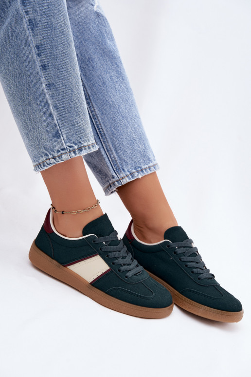 Dames sneakers in flesgroen faux leather Corelle
