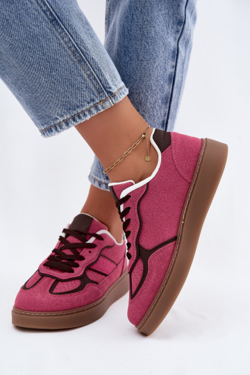 Dames lage sneakers in roze kleur Brenelle 2