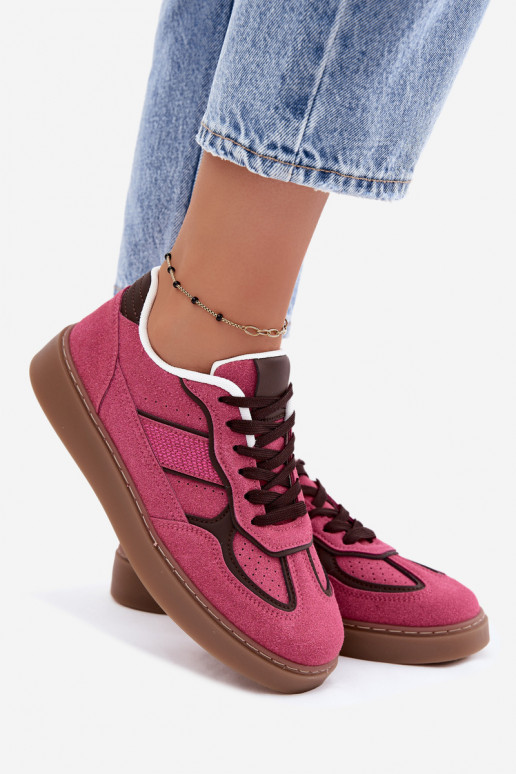 Dames lage sneakers in roze kleur Brenelle