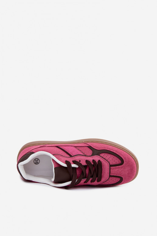 Dames lage sneakers in roze kleur Brenelle