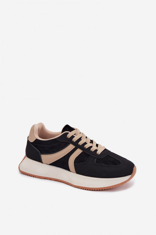 Dames sneakers met platform in zwarte kleur Laurelia