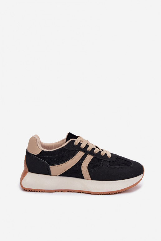 Dames sneakers met platform in zwarte kleur Laurelia