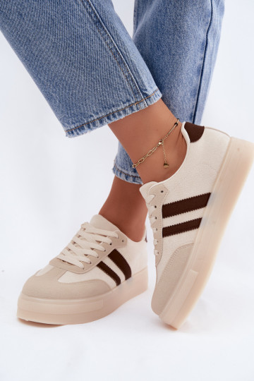 Beige platform sneakers Giselia 2
