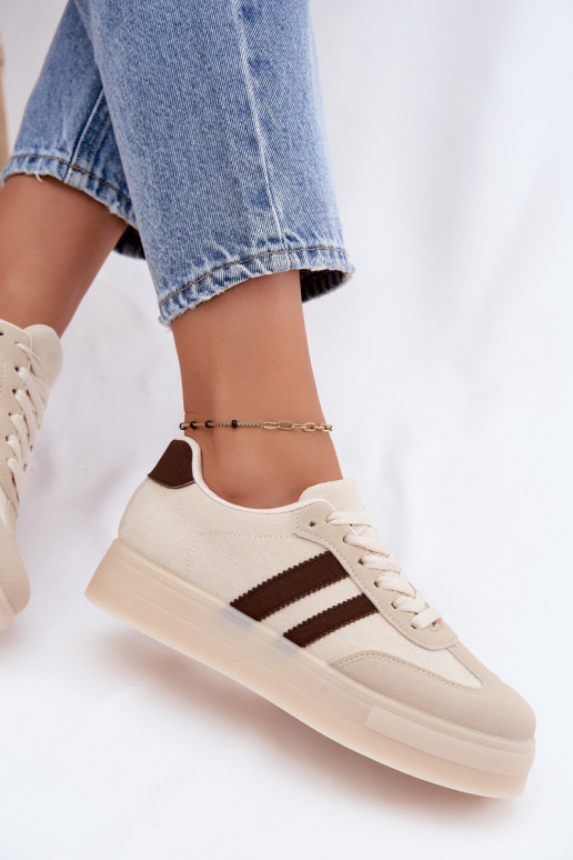 Beige platform sneakers Giselia