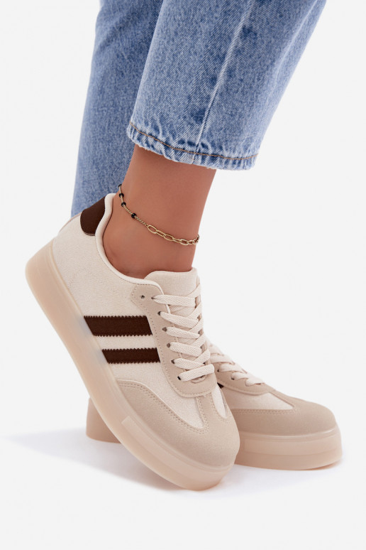 Beige platform sneakers Giselia