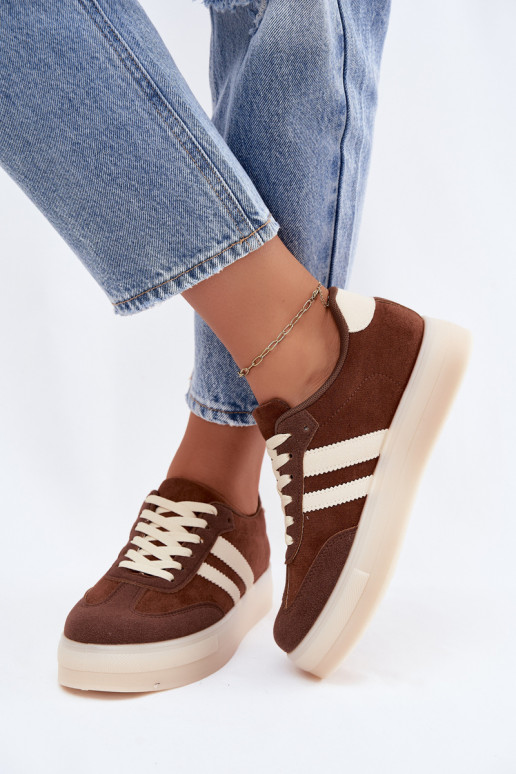 Bruine platform sneakers Giselia