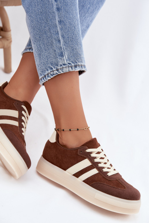 Bruine platform sneakers Giselia