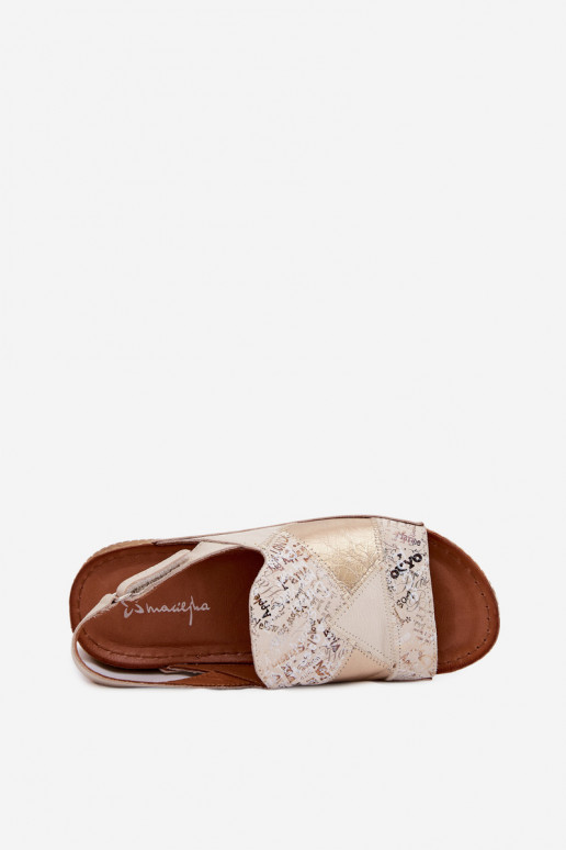 Beige platform sandalen Su Braid Tai turiciejka L7067-04