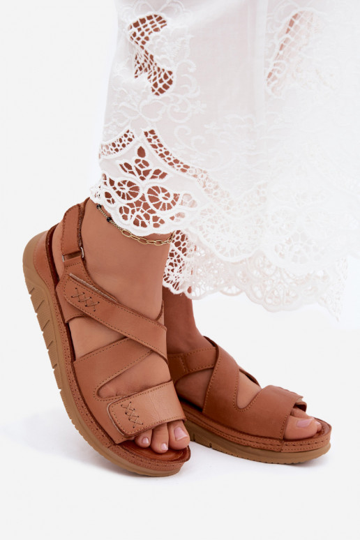 Bruine platform sandalen Tai turiciejka L4496-29