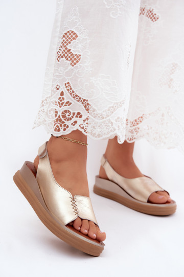 Gouden platform sandalen Tai turiciejka L7631-25