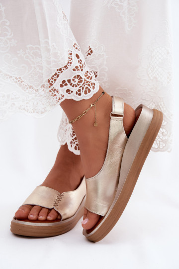 Gouden platform sandalen Tai turiciejka L7631-25 2