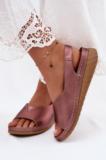 Roze gouden platform sandalen Tai turiciejka L7633-25 2