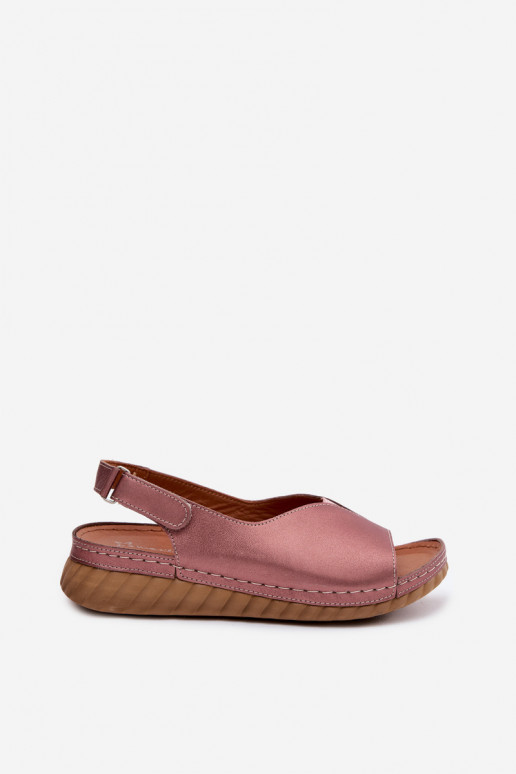 Roze gouden platform sandalen Tai turiciejka L7633-25