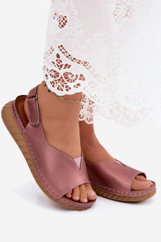 Roze gouden platform sandalen Tai turiciejka L7633-25